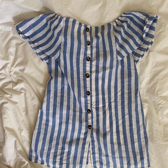 SHEIN Off the Shoulder Striped Dress - Picture 3 of 4